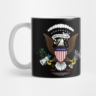 Ukrainian-American Eagle armistice over arms Ukraine Flag | Great Seal of the United States Peace sign Mug